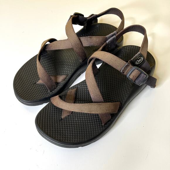 Chaco Black and Brown Sport Sandals with Adjustable Straps - Picture 3 of 7